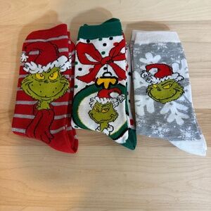 GRINCH Holiday Socks Pk/3 NWOT